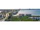 Scenic aerial shot of Sarasota Bay, condos and luxury real estate property along the bay at 4320 51St S Ave, St Petersburg, FL 33711