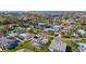 Overhead of a Sarasota, Florida neighborhood with mature trees and well maintained lawns at 4320 51St S Ave, St Petersburg, FL 33711