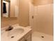 Well-lit bathroom with a shower and sink, perfect for a quick refresh at 5155 Kenmore St, Spring Hill, FL 34608