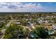 Aerial view of the house with the pool, the home encircled by a white line at 5611 Venetian Ne Blvd, St Petersburg, FL 33703