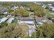 An aerial view shows lush, mature trees enveloping a residential area with scattered single-Gathering homes at 200 W Louisiana Ave, Tampa, FL 33603