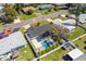 Aerial view of home with backyard pool at 1464 S Evergreen Ave, Clearwater, FL 33756