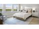 Serene bedroom with large windows, a comfortable bed, and stylish decor at 18585 Watercolor Ave, Venice, FL 34293