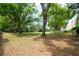 Expansive green backyard featuring mature trees, offering plenty of space for outdoor activities at 2170 Americus S Blvd # 6, Clearwater, FL 33763
