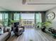 Balcony with seating that offers clear views of the waterway and a beautiful, serene atmosphere at 500 Treasure Island Cswy # 207, Treasure Island, FL 33706