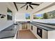 Outdoor kitchen with stainless grill and granite counters at 7525 Forest Mere Dr, Riverview, FL 33578