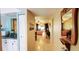 Hallway that connects the kitchen to the living and dining areas at 11204 Pembridge Ct # 5, Port Richey, FL 34668