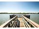 Picturesque wooden dock overlooking tranquil waters, offering stunning waterfront views and relaxation at 14584 El Paseo Dr, Seminole, FL 33776