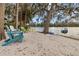 Private beach with kayaks, jet ski, chairs, and hanging swing overlooking lake at 19242 Blount Rd, Lutz, FL 33558