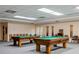 Well-lit game room equipped with two billiard tables, providing an ideal space for leisure and fun at 5400 Park N St # 214, St Petersburg, FL 33709