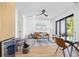 Stylish living room with modern decor, sleek hardwood floors, and bright lighting at 101 W Warren Ave # 1, Tampa, FL 33602