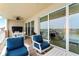 A large outdoor patio is perfect for relaxing and enjoying the views at 125 Island Way # 402, Clearwater Beach, FL 33767