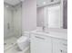 Contemporary bathroom showcasing a glass shower and modern vanity at 301 1St S St # 3103, St Petersburg, FL 33701