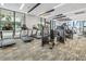 Modern gym featuring treadmills, weight machines and floor to ceiling windows with views of palm trees at 301 1St S St # 3103, St Petersburg, FL 33701
