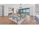 Modern living room with ocean views, comfortable seating, and stylish decor at 4005 Casey Key Rd, Nokomis, FL 34275