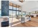 Spacious living room with floor-to-ceiling windows and elegant furnishings at 4005 Casey Key Rd, Nokomis, FL 34275