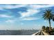 Scenic waterfront with palm trees and distant city skyline under a bright blue sky with wispy clouds at 5231 Bayshore Blvd # 10, Tampa, FL 33611