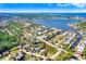 Stunning aerial view of waterfront homes with access to the ocean and lush tropical landscaping at 5510 Berlin Dr, Port Richey, FL 34668