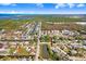 Scenic aerial view showcasing the serene waterways, lush greenery, and charming neighborhood surrounding the property at 5510 Berlin Dr, Port Richey, FL 34668
