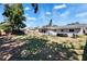 Backyard view showing the patio, grill, mature trees, and fenced in yard at 930 Dumont Dr, Dunedin, FL 34698