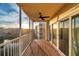 Spacious balcony features wood flooring and a ceiling fan with beautiful sunrise views at 960 Starkey Rd # 3406, Largo, FL 33771