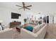 Open-concept living room and dining area with contemporary decor, leading into the modern kitchen at 960 Starkey Rd # 3406, Largo, FL 33771