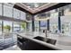 This gourmet kitchen has an island with a breakfast bar that overlooks the water at 10100 Tarpon Dr, Treasure Island, FL 33706