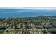 Aerial view of the neighborhood, coastline and bay, showcasing the community's waterfront location at 1130 Serpentine S Dr, St Petersburg, FL 33705