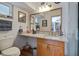 Charming bathroom featuring tile floors and granite countertops at 1130 Serpentine S Dr, St Petersburg, FL 33705
