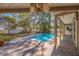 Enjoy the private pool and patio area, perfect for entertaining at 1130 Serpentine S Dr, St Petersburg, FL 33705
