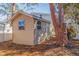 Exterior shot of the backyard shed offering extra storage space at 1130 Serpentine S Dr, St Petersburg, FL 33705