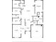 Detailed floor plan showcasing the layout of a spacious home, including bedrooms, kitchen, and living areas at 11611 Jordans Landing Ct, Riverview, FL 33569