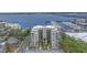 High-rise building aerial view showing a gorgeous waterfront and beach at 1400 1St W Ave # G1, Bradenton, FL 34205
