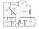 Home floor plan showing layout of kitchen, bedrooms, bathrooms, and living room at 2773 Via Cipriani # 1330B, Clearwater, FL 33764