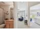 Inviting bathroom with neutral color palette and convenient shower-tub combo at 31 Estuary Trl, Clearwater, FL 33759