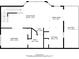 This floor plan shows a living room, dining area, kitchen, bedroom, bath, and balcony at 423 Shaddock St, Tarpon Springs, FL 34689