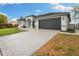 Contemporary one-story home featuring a spacious driveway and well-kept landscaping at 6140 Silver Oaks Dr, Zephyrhills, FL 33542