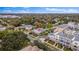 An aerial view of the townhome and community with lush greenery and city views at 1110 25Th N St, St Petersburg, FL 33713