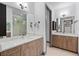 Bright bathroom featuring a double vanity with modern fixtures and ample counter space at 1110 25Th N St, St Petersburg, FL 33713