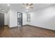 Bedroom with hardwood floors, neutral walls, and a ceiling fan at 1110 25Th N St, St Petersburg, FL 33713