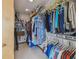 Organized walk-in closet with ample shelving and hanging space for clothes and accessories at 119 Carlyle Cir, Palm Harbor, FL 34683