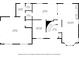 Detailed floor plan showcasing the layout of the house, including the living room, kitchen, and dining area at 1975 Levine Ln, Clearwater, FL 33760