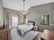 Spacious main bedroom featuring a ceiling fan, window, and a dresser at 2745 Horseshoe Dr, Plant City, FL 33566