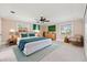 Stylish bedroom featuring a comfortable bed, contemporary furnishings, and natural light at 3235 8Th N Ave, St Petersburg, FL 33713