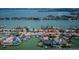 Beautiful aerial view of waterfront property with stunning water views surrounding the home at 5815 Bali S Way, St Pete Beach, FL 33706