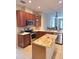 Well-equipped kitchen features stainless steel appliances, a spacious island, and ample cabinet storage at 9729 Asbel Estates St, Land O Lakes, FL 34638