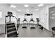 Brightly lit cardio room with treadmills, elliptical machines, and a stair climber for a complete workout at 11620 Bristol Chase Dr, Tampa, FL 33626