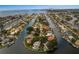 Stunning aerial of coastal homes on canals, offering direct access to the open water at 2090 Iowa Ne Ave, St Petersburg, FL 33703