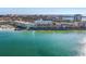 Aerial view of beachfront condos featuring pristine waters and a sandy beach at 6083 Bahia Del Mar Cir # 359, St Petersburg, FL 33715