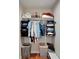 The closet features shelving and space for hanging and storing clothes and accessories at 1728 Elk Spring Dr, Brandon, FL 33511